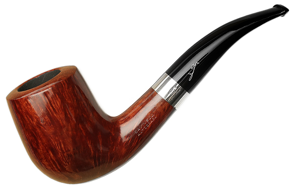 Savinelli Autograph Autograph Smooth Bent Billiard with Silver (4) (6mm)