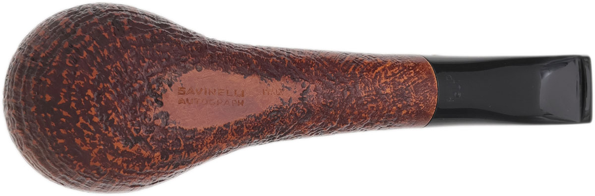 Savinelli Autograph Autograph Sandblasted Bent Billiard (6mm)