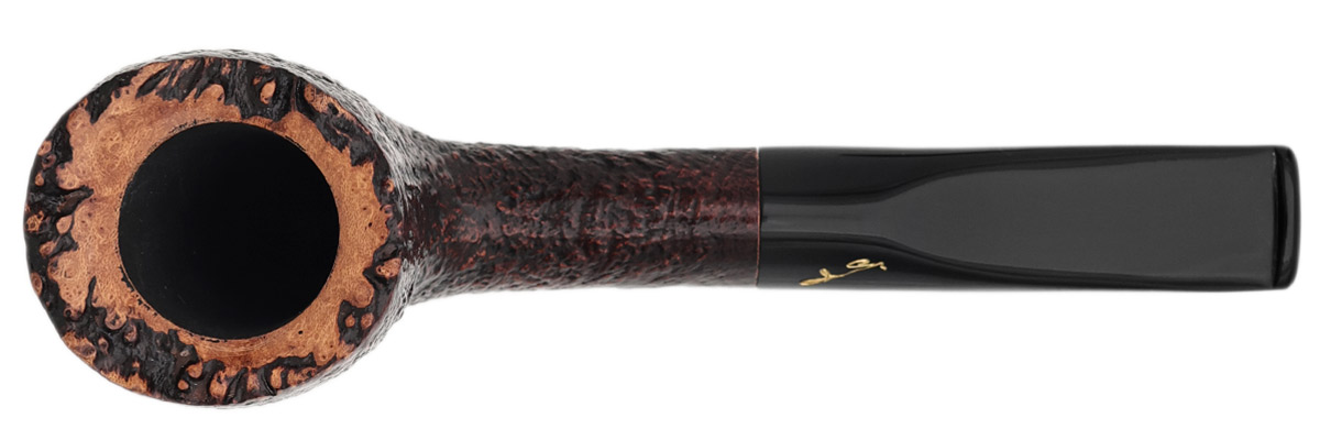 Savinelli Autograph Autograph Sandblasted Bent Billiard (6mm)