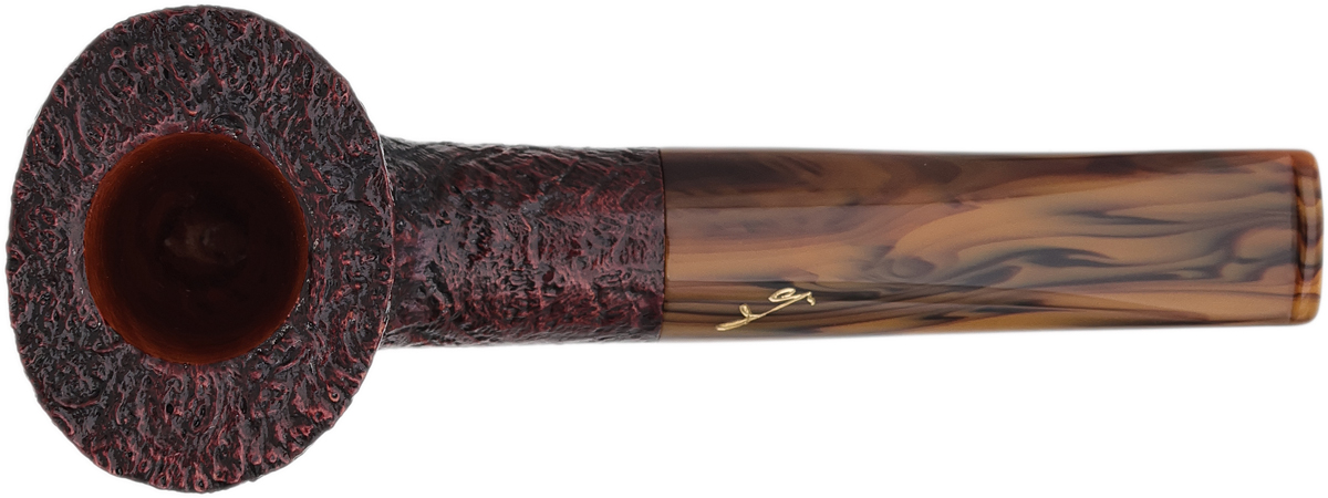 Savinelli Autograph Autograph Sandblasted Bent Billiard (6mm)