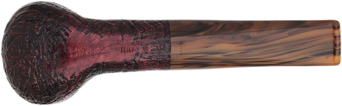 Savinelli Autograph Autograph Sandblasted Bent Billiard (6mm)
