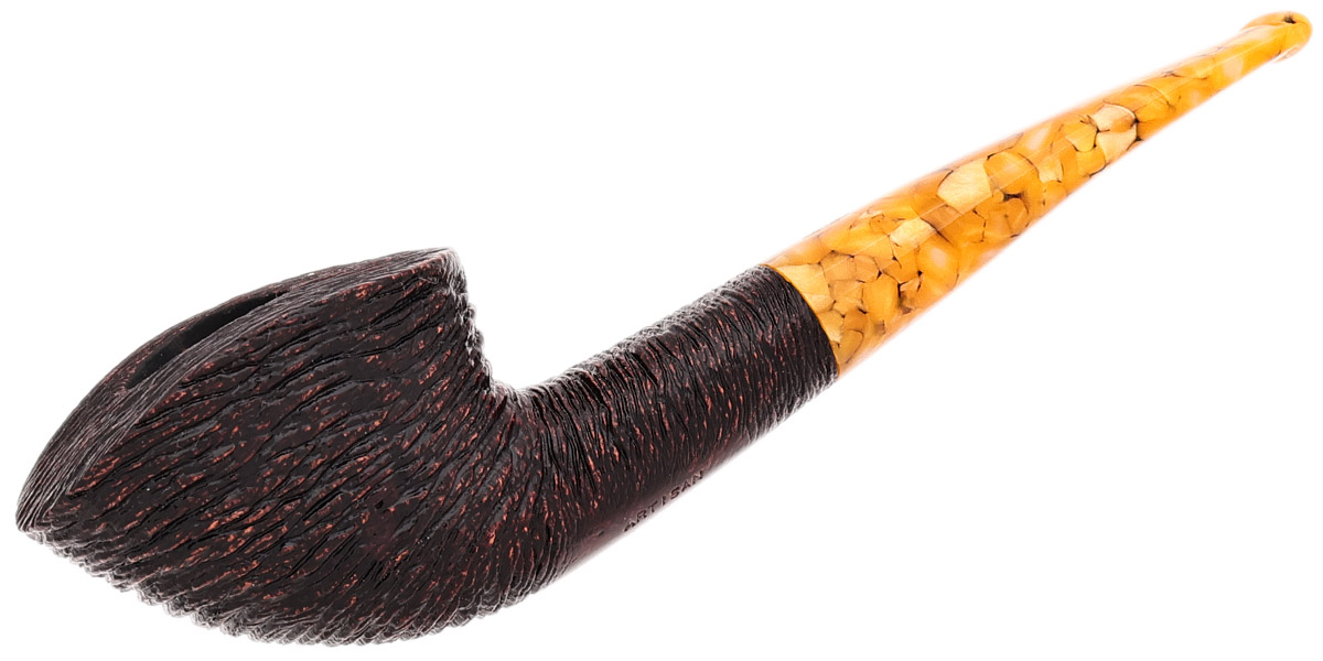 Artisan Rusticated Bent Dublin (6mm) Tobacco Pipe