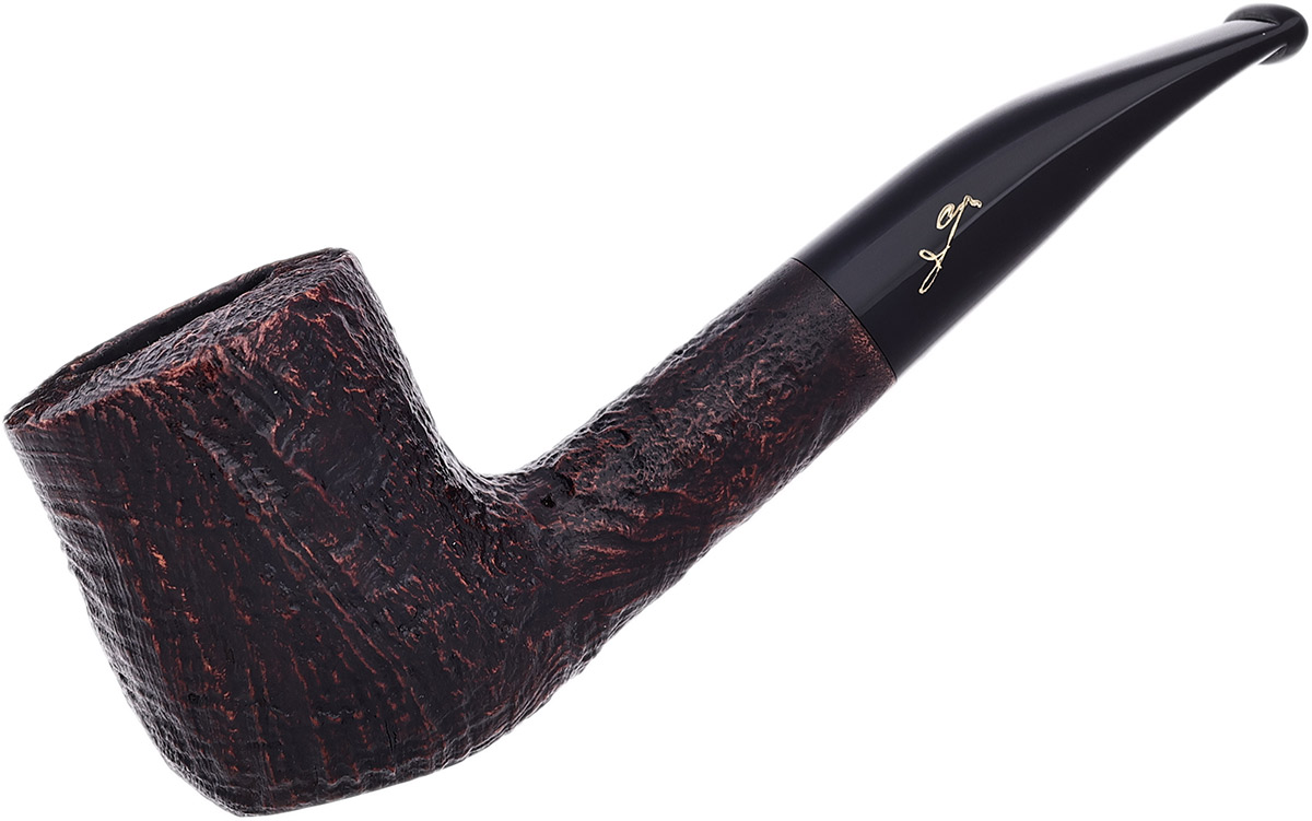 Autograph Sandblasted Bent Pot (6mm) Tobacco Pipe
