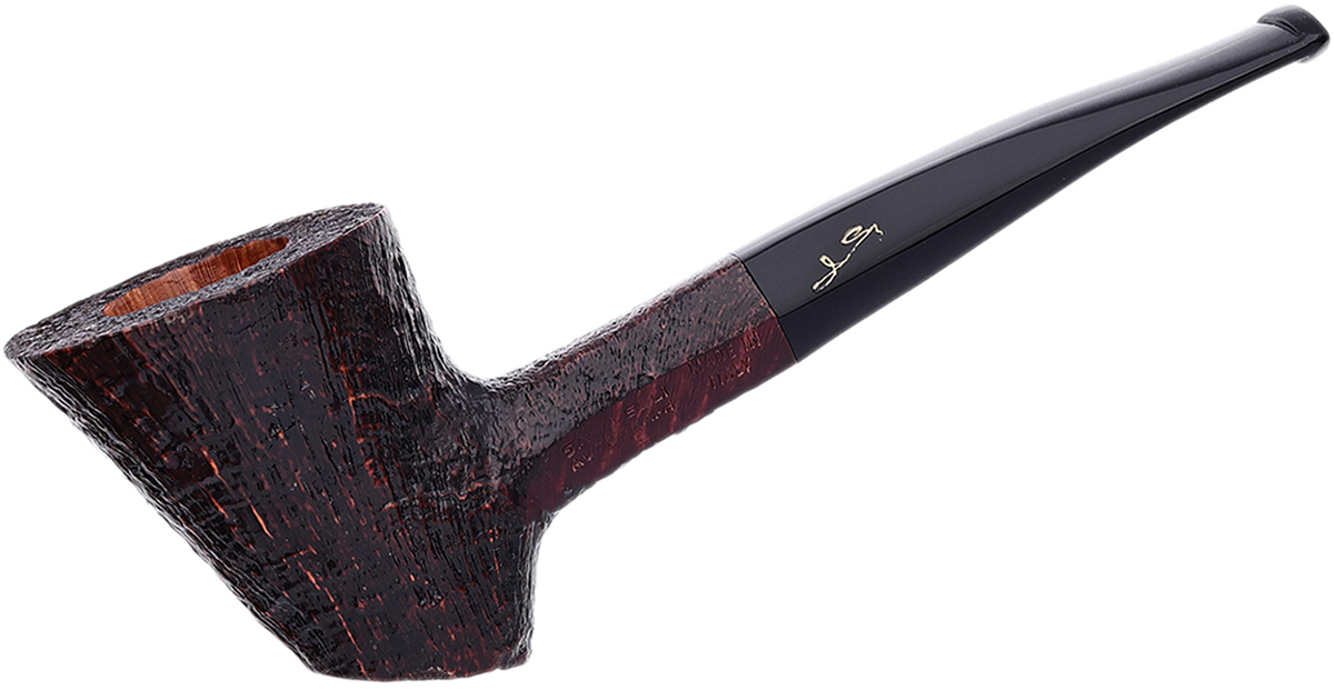 Savinelli Autograph Autograph Sandblasted Bent Dublin Sitter (6mm)