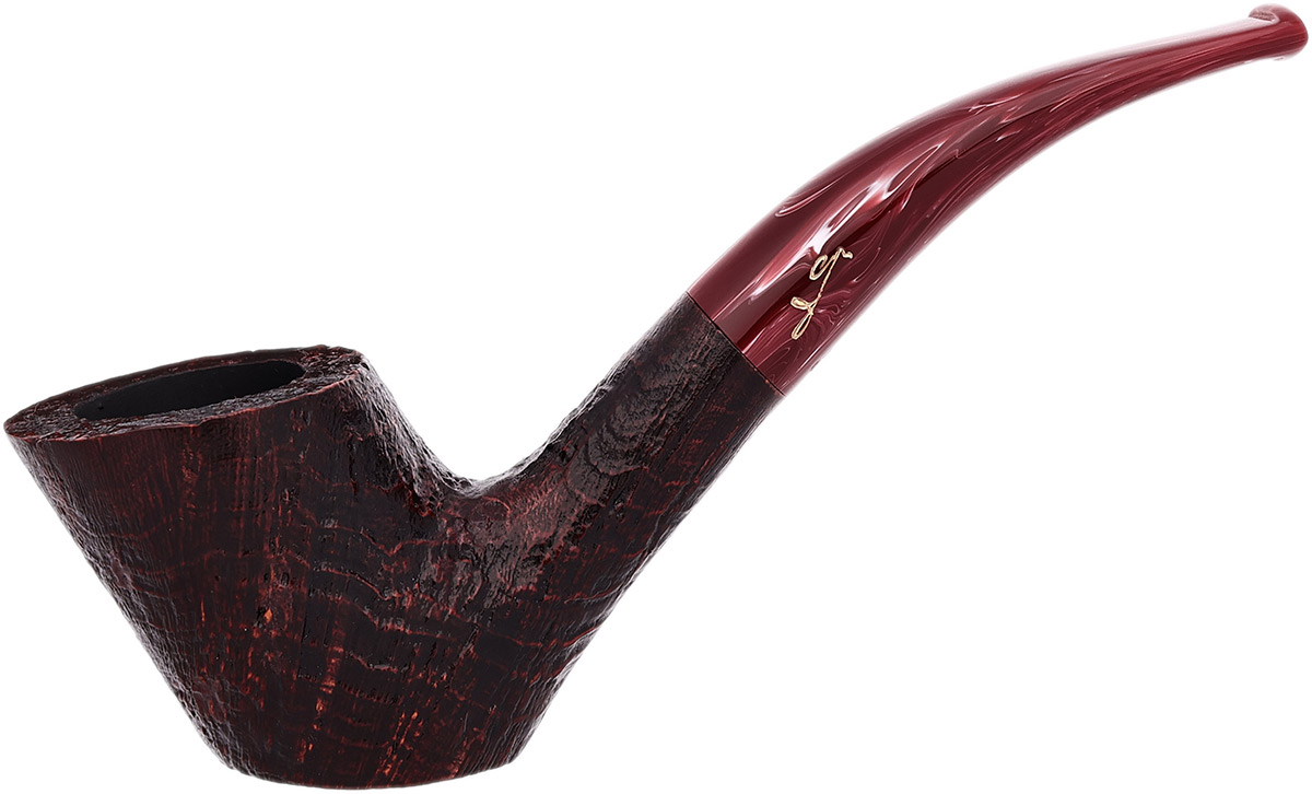 Savinelli Autograph Autograph Sandblasted Bent Billiard (6mm)