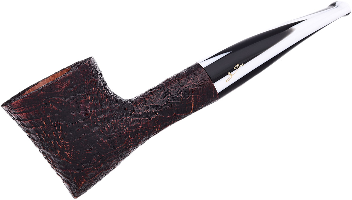 Autograph Sandblasted Bent Dublin (6mm) Tobacco Pipe