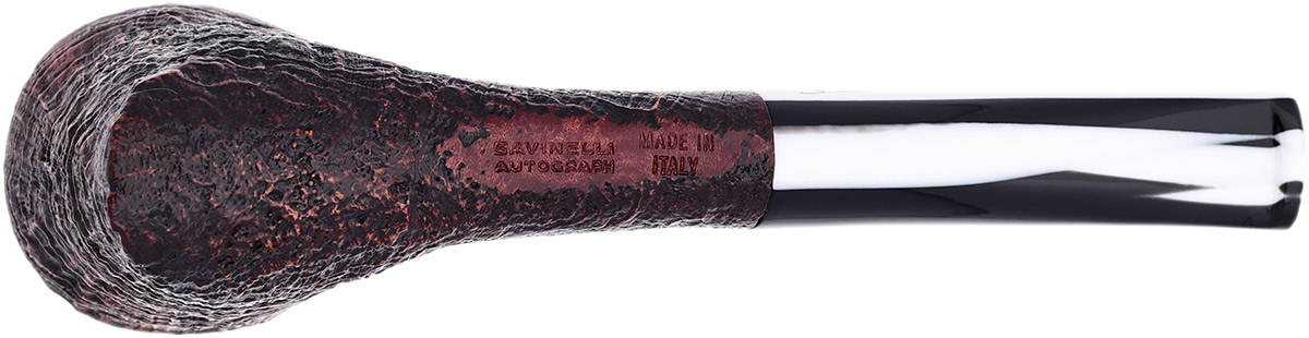 Savinelli Autograph Autograph Sandblasted Bent Dublin (6mm)
