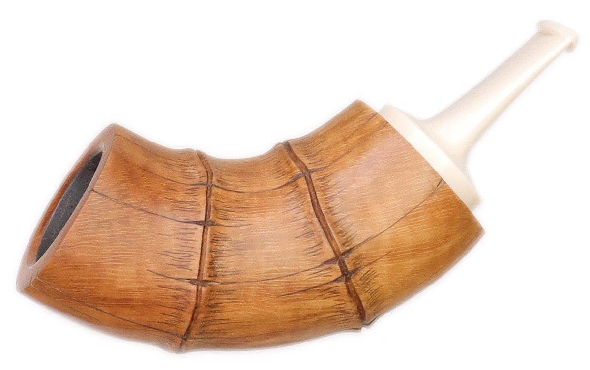 Dirk Heinemann Bamboo-Carved Tuban with Juma | 10th Annual Global Pipe Making Exposition | Daily Reader