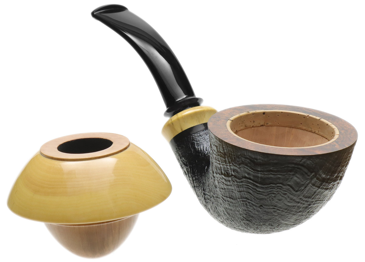 Ken Dederichs Sandblasted Calabash with Boxwood