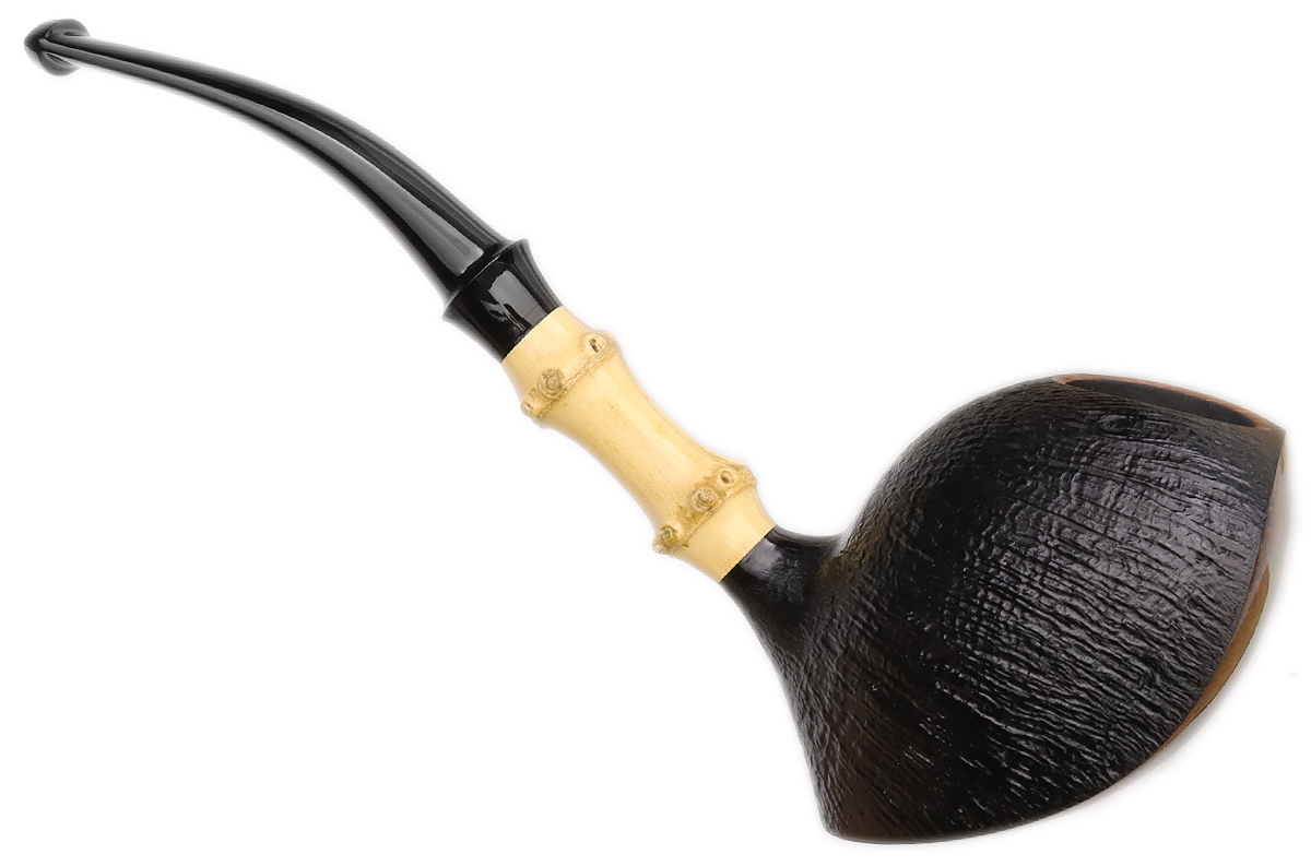 Ken Dederichs Partially Sandblasted Shield with Bamboo