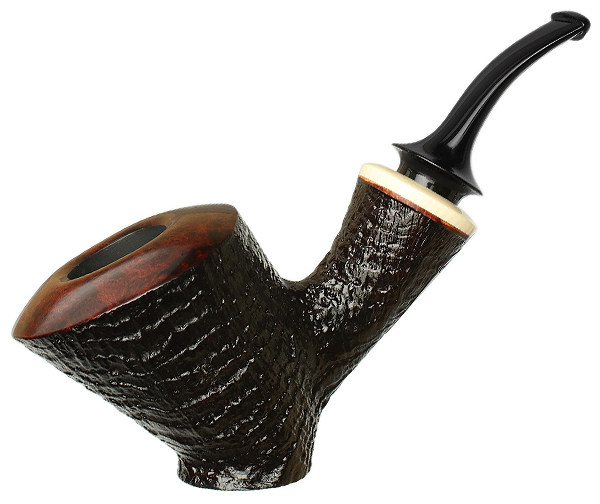 Grechukhin Design Partially Sandblasted Bent Dublin Sitter with Ivorite