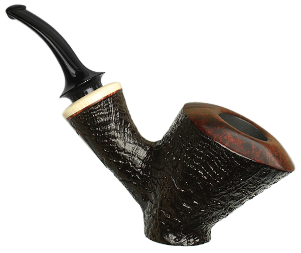 Grechukhin Design Partially Sandblasted Bent Dublin Sitter with Ivorite