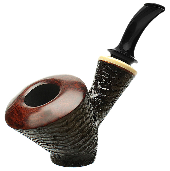 Grechukhin Design Partially Sandblasted Bent Dublin Sitter with Ivorite