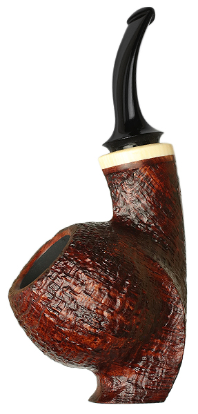 Grechukhin Design Sandblasted Standing Bent Apple with Ivorite