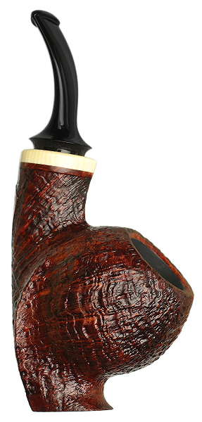 Grechukhin Design Sandblasted Standing Bent Apple with Ivorite