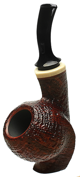 Grechukhin Design Sandblasted Standing Bent Apple with Ivorite