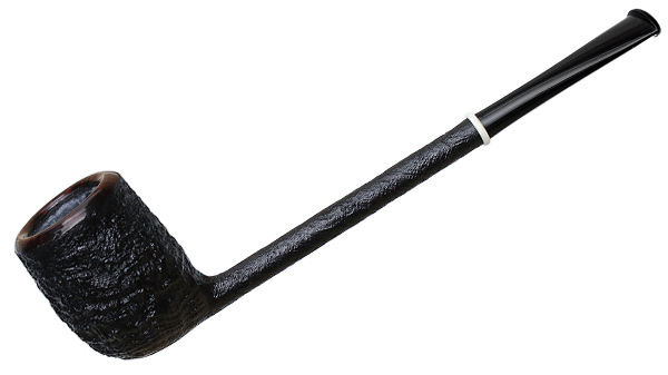 Wojtek Pastuch Sandblasted Pencil Shank Billiard with Warthog Tusk (0831)