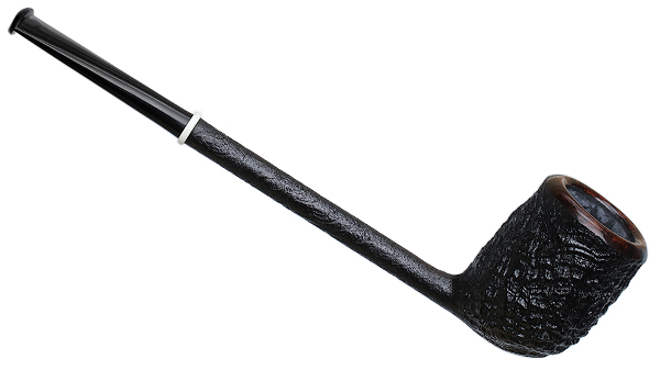 Wojtek Pastuch Sandblasted Pencil Shank Billiard with Warthog Tusk (0831)
