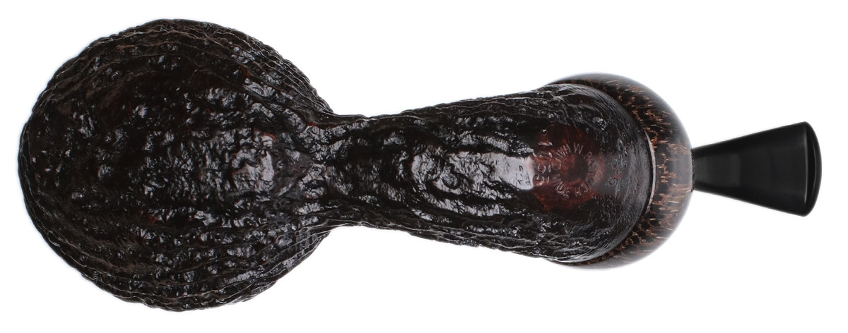Wojtek Pastuch Partially Sandblasted Reverse Calabash Acorn with Palmwood (1055)