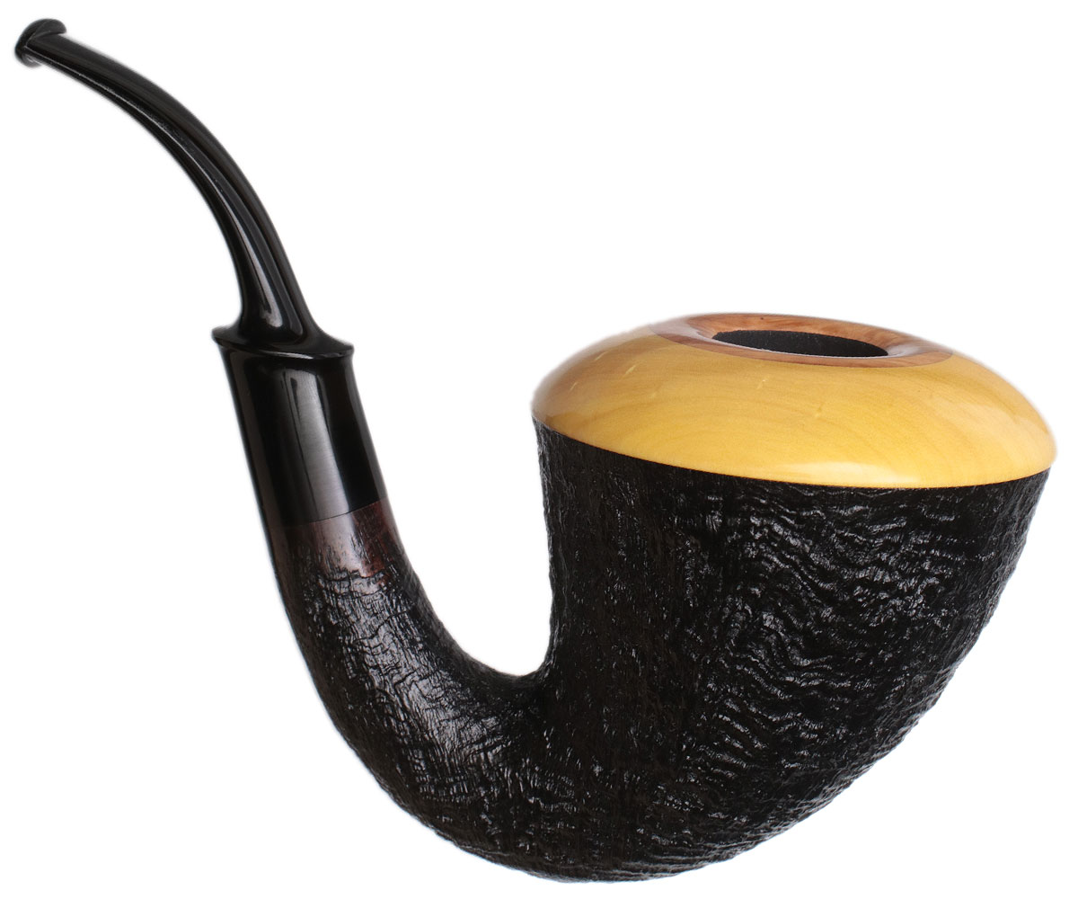 Wojtek Pastuch Sandblasted Calabash with Boxwood (1051)