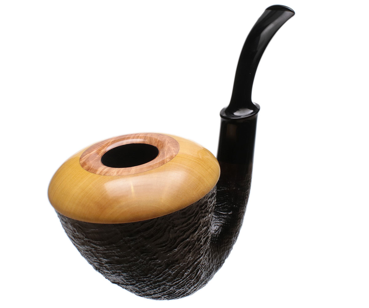 Wojtek Pastuch Sandblasted Calabash with Boxwood (1051)