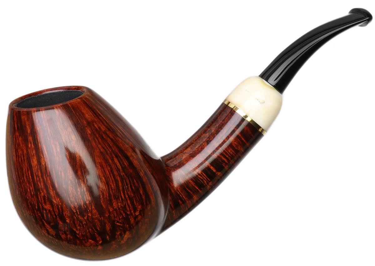 Wojtek Pastuch Smooth Bent Brandy with Warthog Tusk and Brass (1141)