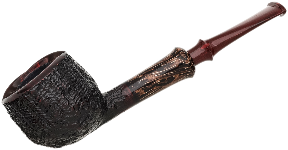 Wojtek Pastuch Sandblasted Strawberry Wood Pot with Black Palm (1527)
