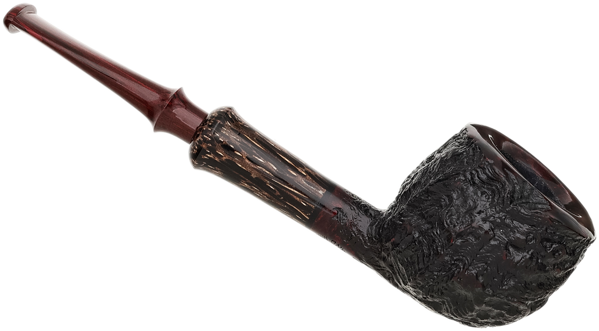 Wojtek Pastuch Sandblasted Strawberry Wood Pot with Black Palm (1527)