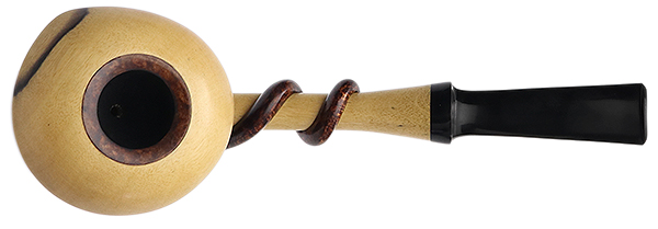 Sabina Santos Smooth Tadpole Calabash with Black and White Ebony (G)