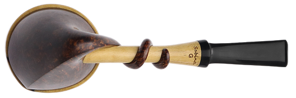 Sabina Santos Smooth Tadpole Calabash with Black and White Ebony (G)