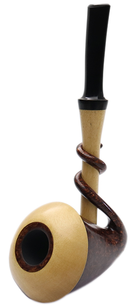 Sabina Santos Smooth Tadpole Calabash with Black and White Ebony (G)