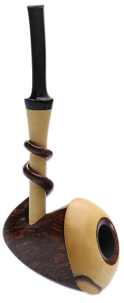 Sabina Santos Smooth Tadpole Calabash with Black and White Ebony (G)