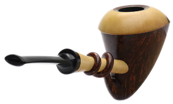 Sabina Santos Smooth Tadpole Calabash with Black and White Ebony (G)