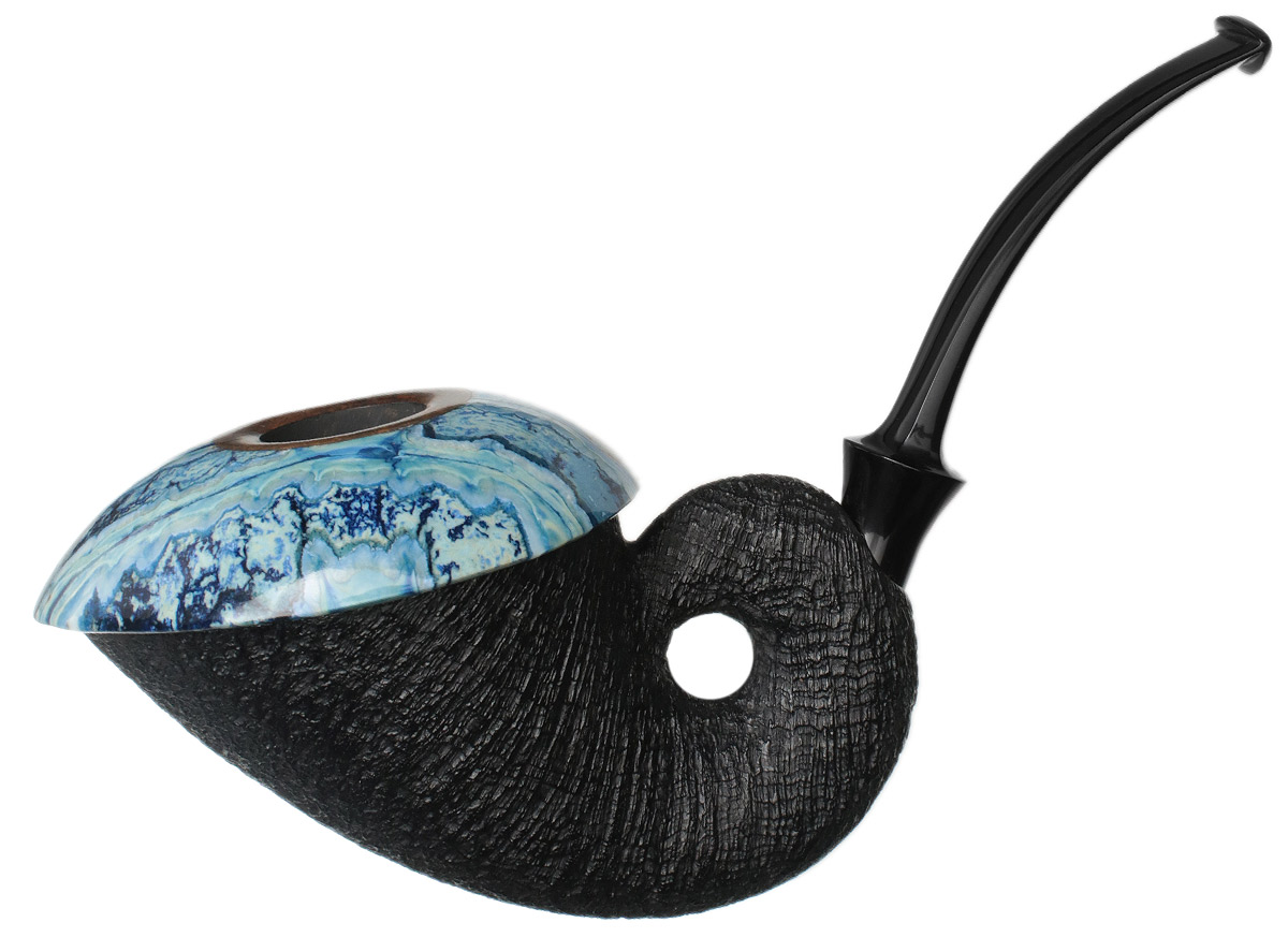 Sabina Santos Sandblasted Nautilus Calabash with Mammoth Molar (G)