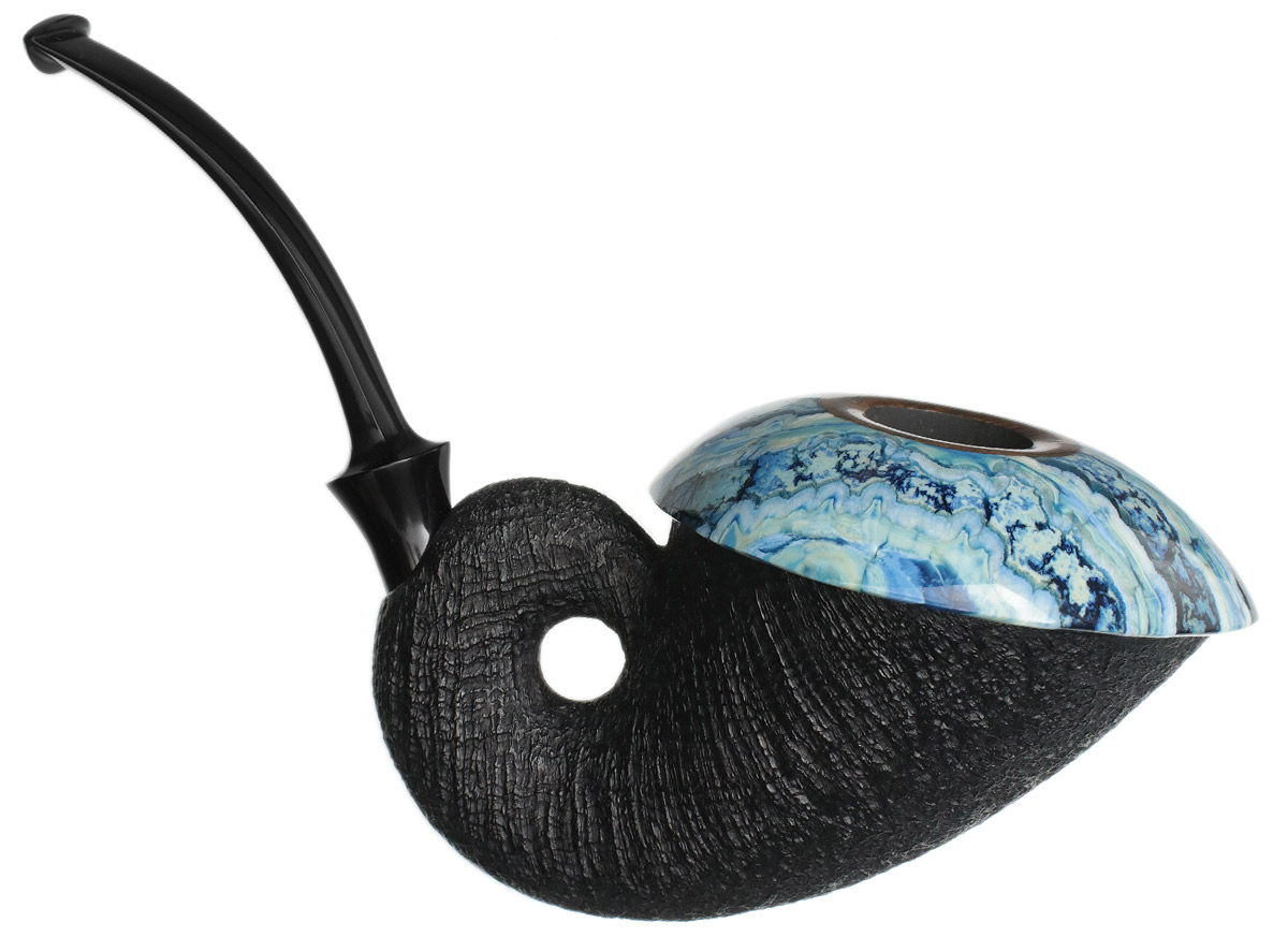 Sabina Santos Sandblasted Nautilus Calabash with Mammoth Molar (G)