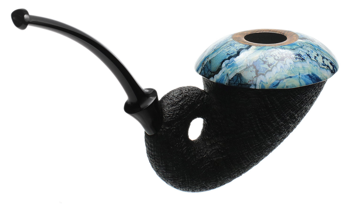 Sabina Santos Sandblasted Nautilus Calabash with Mammoth Molar (G)