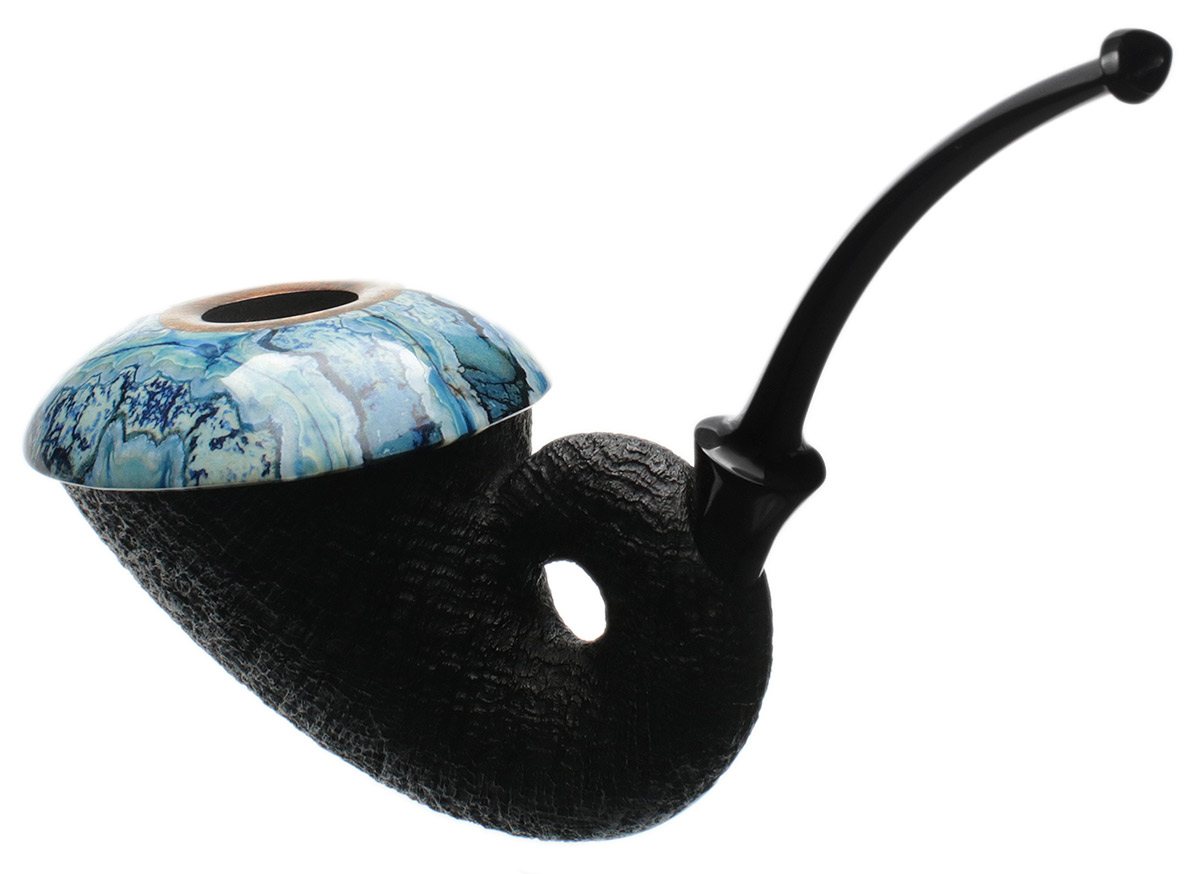 Sabina Santos Sandblasted Nautilus Calabash with Mammoth Molar (G)