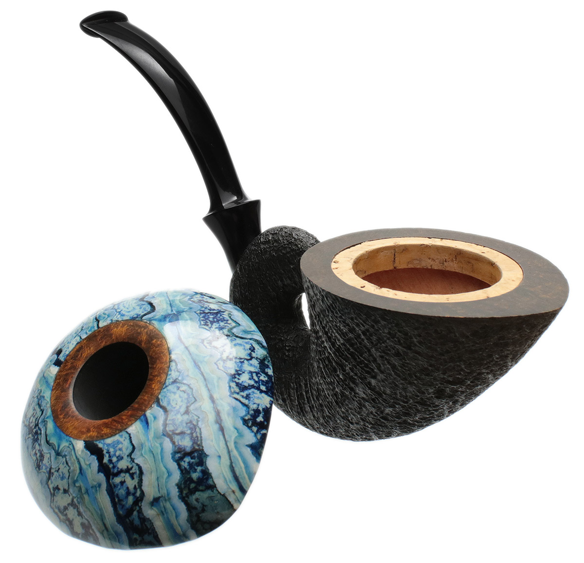 Sabina Santos Sandblasted Nautilus Calabash with Mammoth Molar (G)