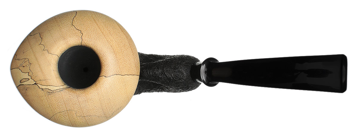 Sabina Santos Sandblasted Nautilus Calabash with Spalted Tamarind (G)