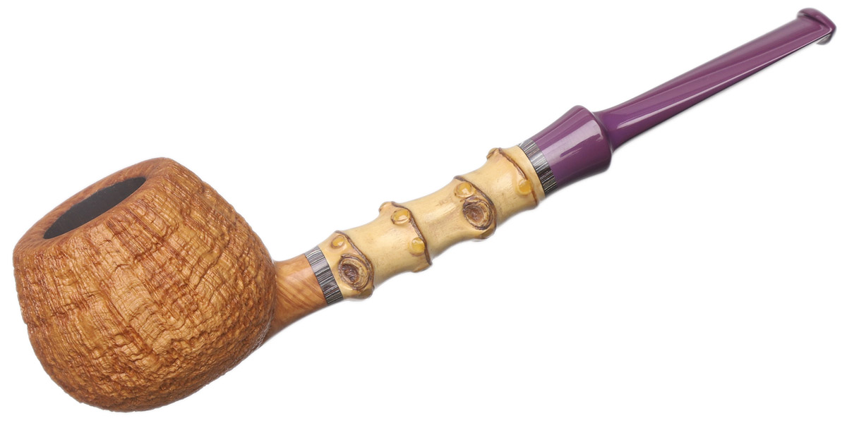 Sabina Santos Sandblasted Apple with Bamboo and Fordite