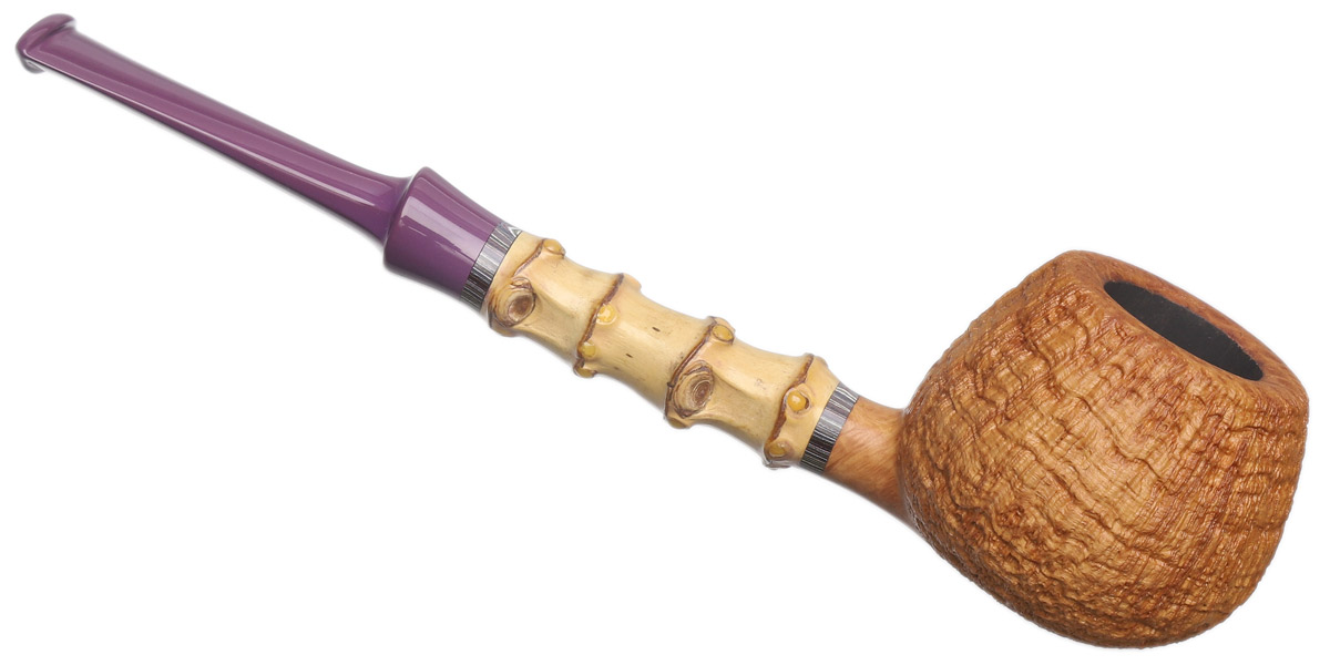 Sabina Santos Sandblasted Apple with Bamboo and Fordite