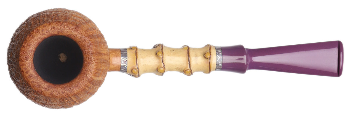 Sabina Santos Sandblasted Apple with Bamboo and Fordite
