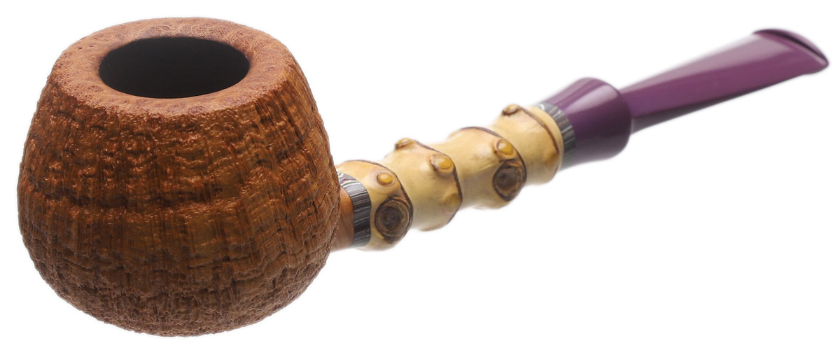 Sabina Santos Sandblasted Apple with Bamboo and Fordite