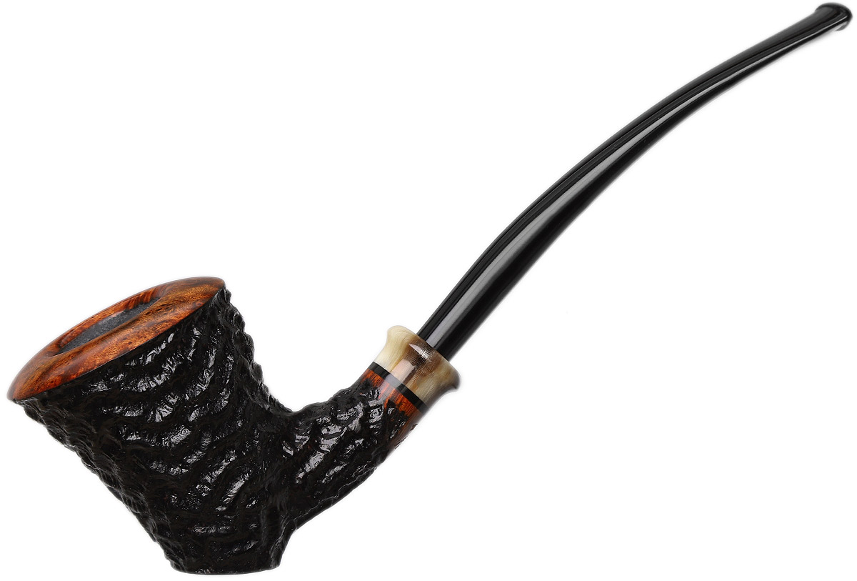 Mike Sebastian Bay Partially Rusticated Bent Dublin Sitter with Horn