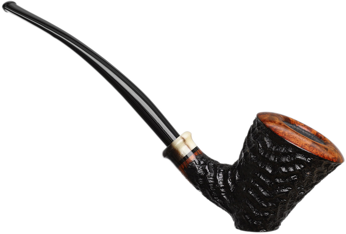 Mike Sebastian Bay Partially Rusticated Bent Dublin Sitter with Horn