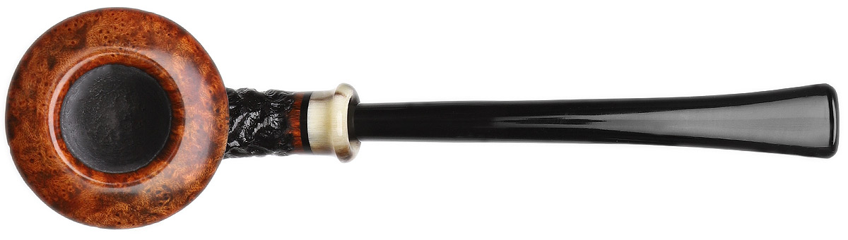 Mike Sebastian Bay Partially Rusticated Bent Dublin Sitter with Horn