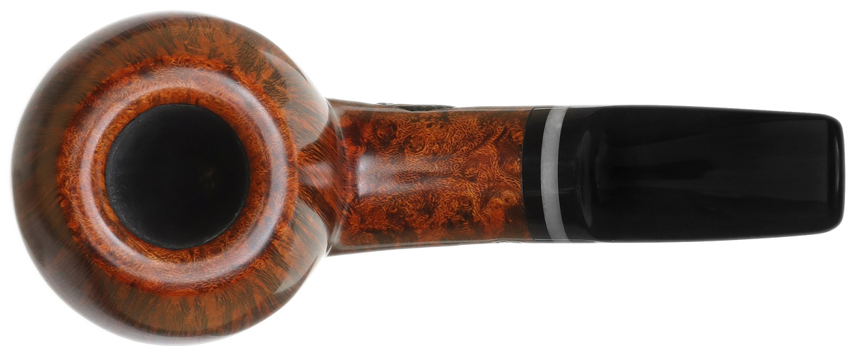 Mike Sebastian Bay Partially Rusticated Bent Brandy with Camel Bone