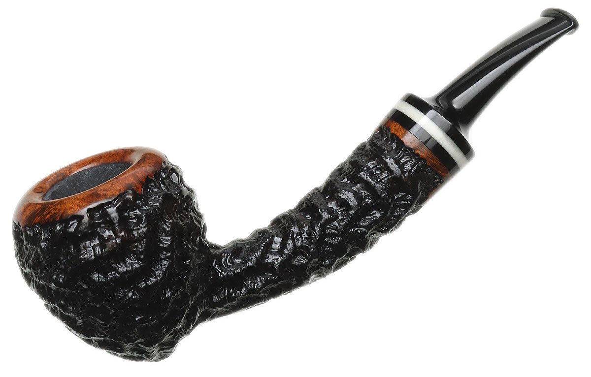 Rusticated Acorn with Camel Bone Tobacco Pipe