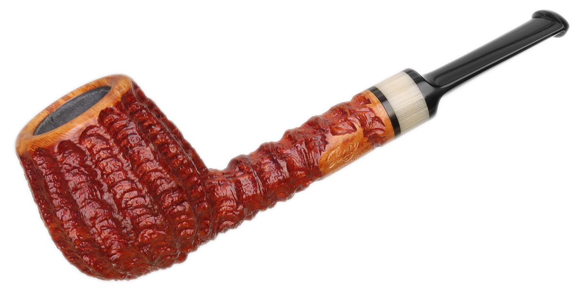 Mike Sebastian Bay Rusticated Pumpkin Billiard with Horn