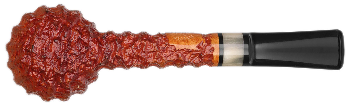 Mike Sebastian Bay Rusticated Pumpkin Billiard with Horn